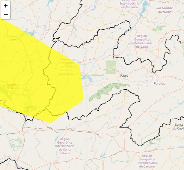 Inmet emite alerta de baixa umidade para 34 cidades do Sertão da Paraíba