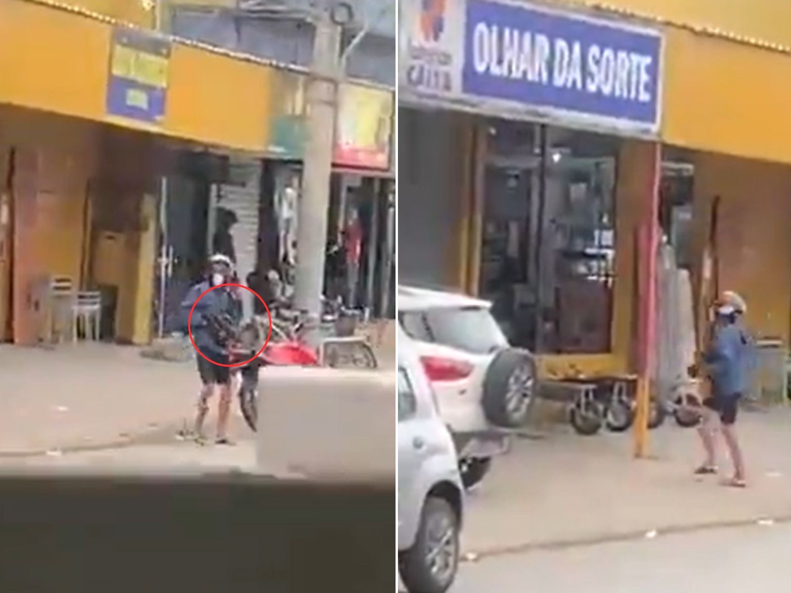Quadrilha invade lotérica, dispara contra vidro blindado e ameaça com explosivos no litoral de SP; VÍDEO
