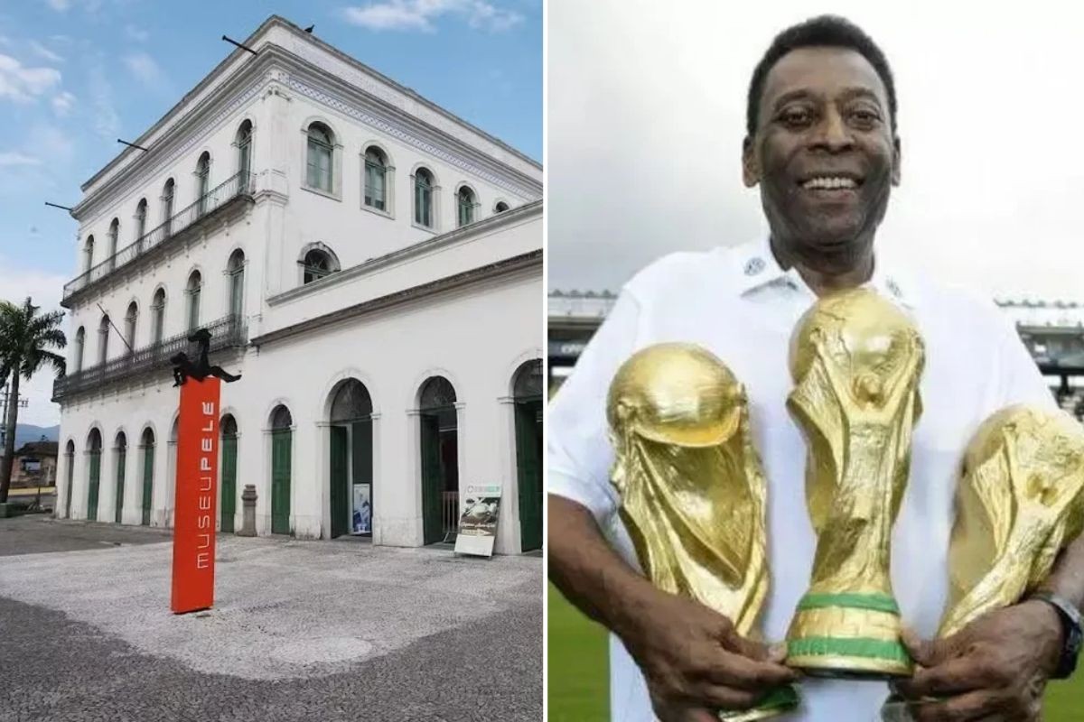 Museu Pelé recebe quadro com 17 mil cristais Swarovski em homenagem aos 86 anos do Rei