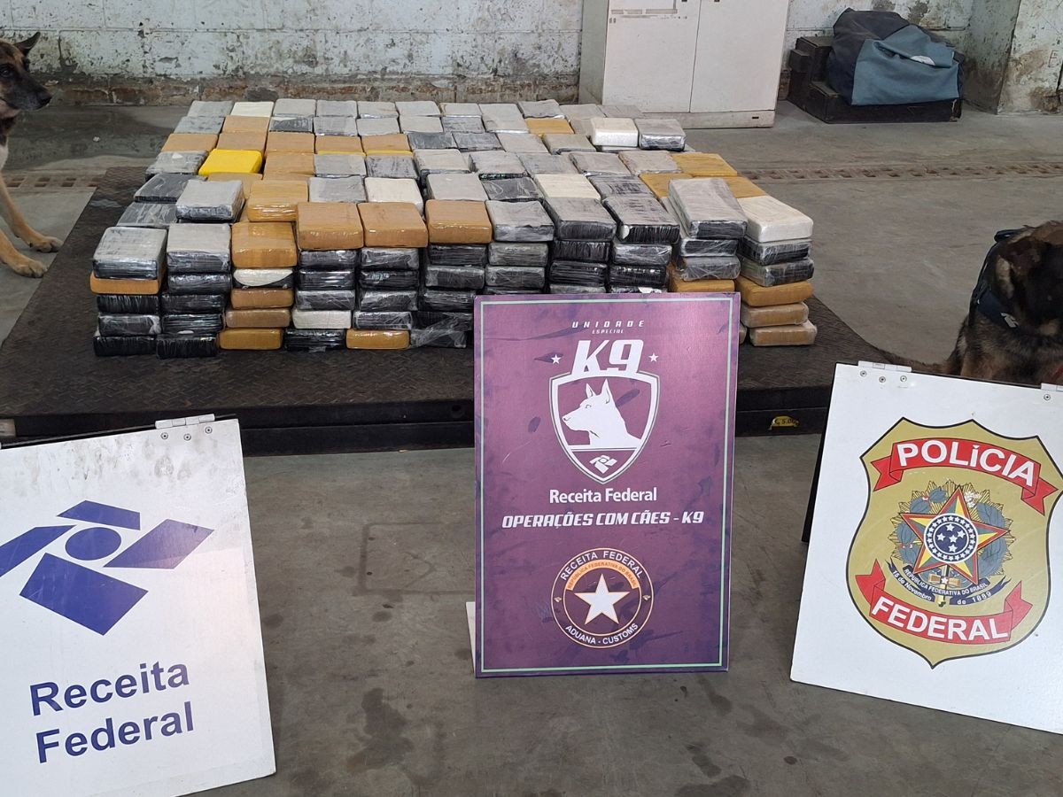 Receita Federal intercepta quase meia tonelada de cocaína em carga de papel no Porto de Santos