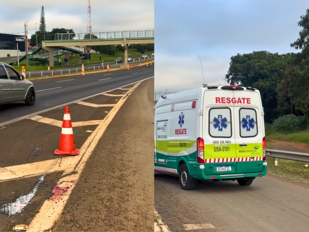 Pedestre é atropelado por ciclista na SP-310 e fica em estado grave no interior de SP