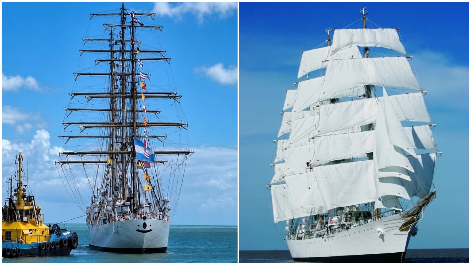 Navio da Marinha da Argentina abre para visitação gratuita em Fortaleza