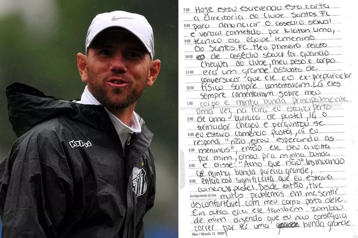 Ex-técnico do Santos e da Seleção denuncia jogadora após ser acusado de assédio sexual em cartas