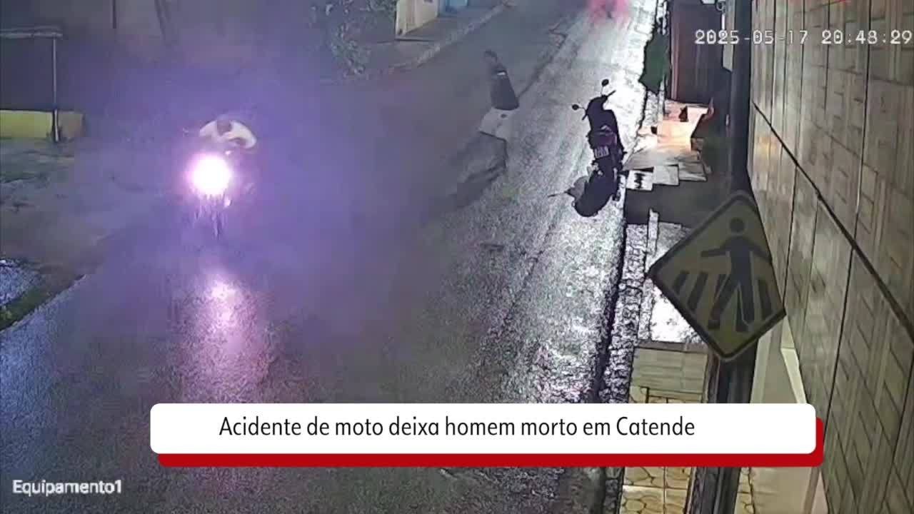 Homem morre após queda de moto em Catende; VÍDEO