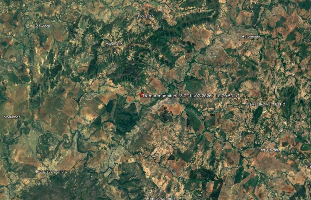 Tremor de terra de magnitude 3 é registrado no Norte de Minas Gerais 