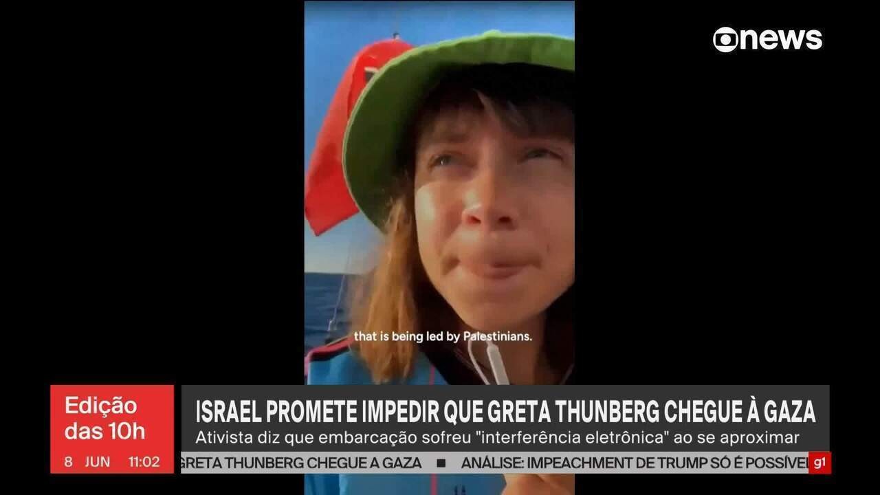 Israel diz que vai impedir barco com Greta Thunberg de chegar a Gaza
