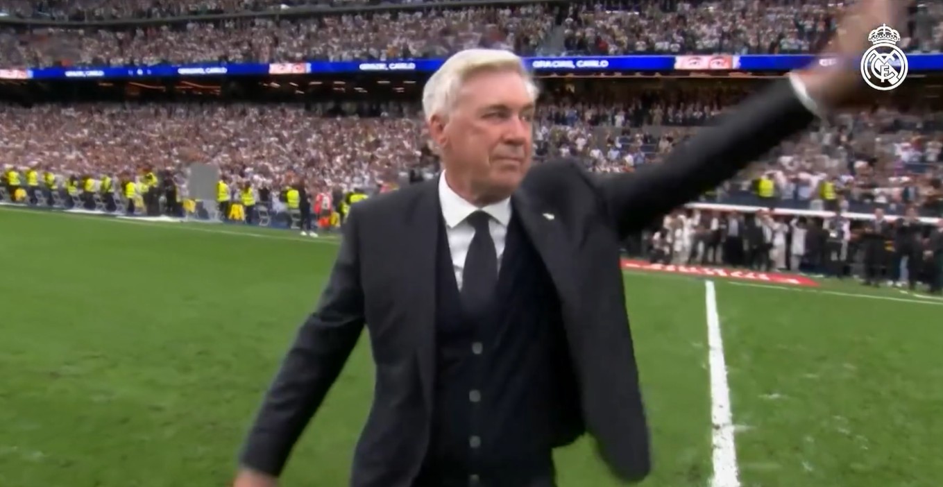 Carlo Ancelotti faz jogo de despedida pelo Real Madrid