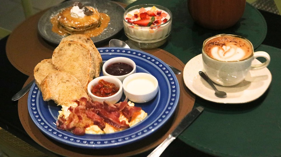 Café da manhã do Le Grain Béni, em Brasília — Foto: Divulgação