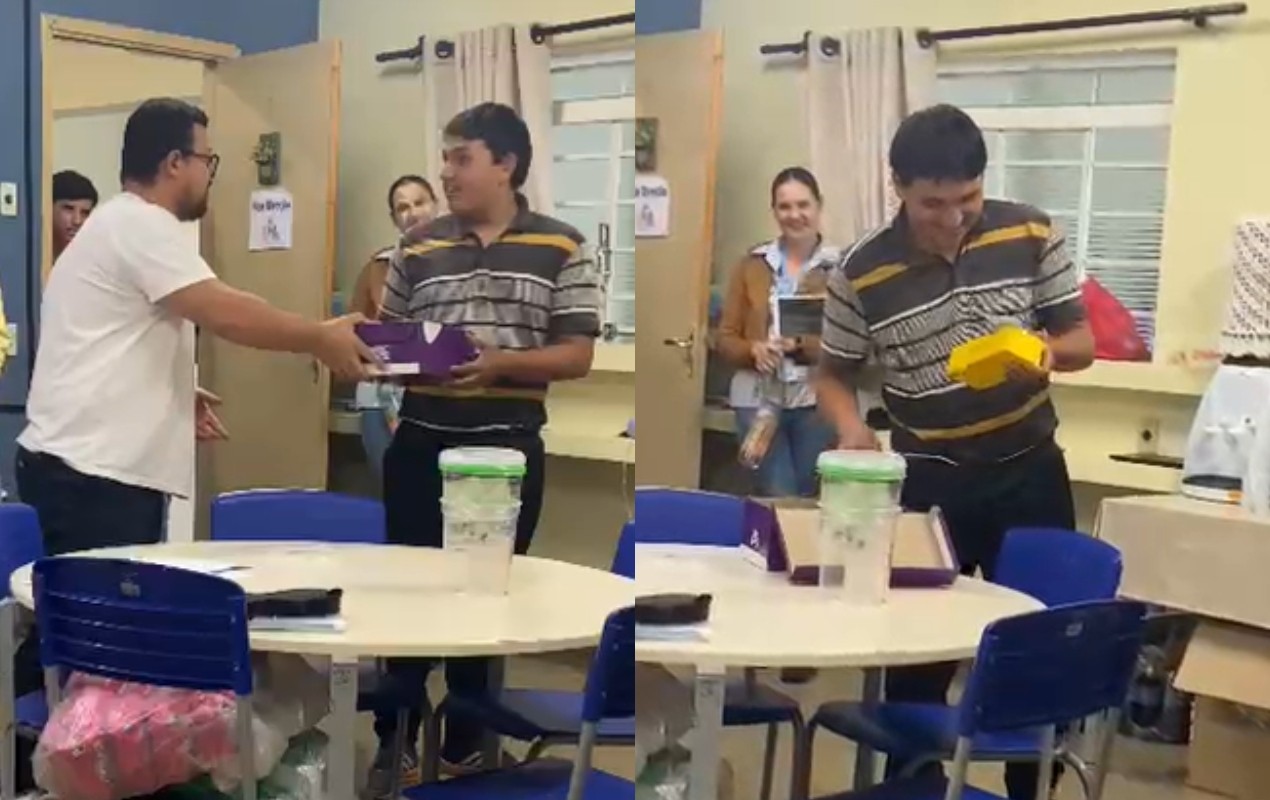 Estudante ganha celular após colegas e professores fazerem 'vaquinha' no interior de SP: 'Vai ficar na história da minha vida'