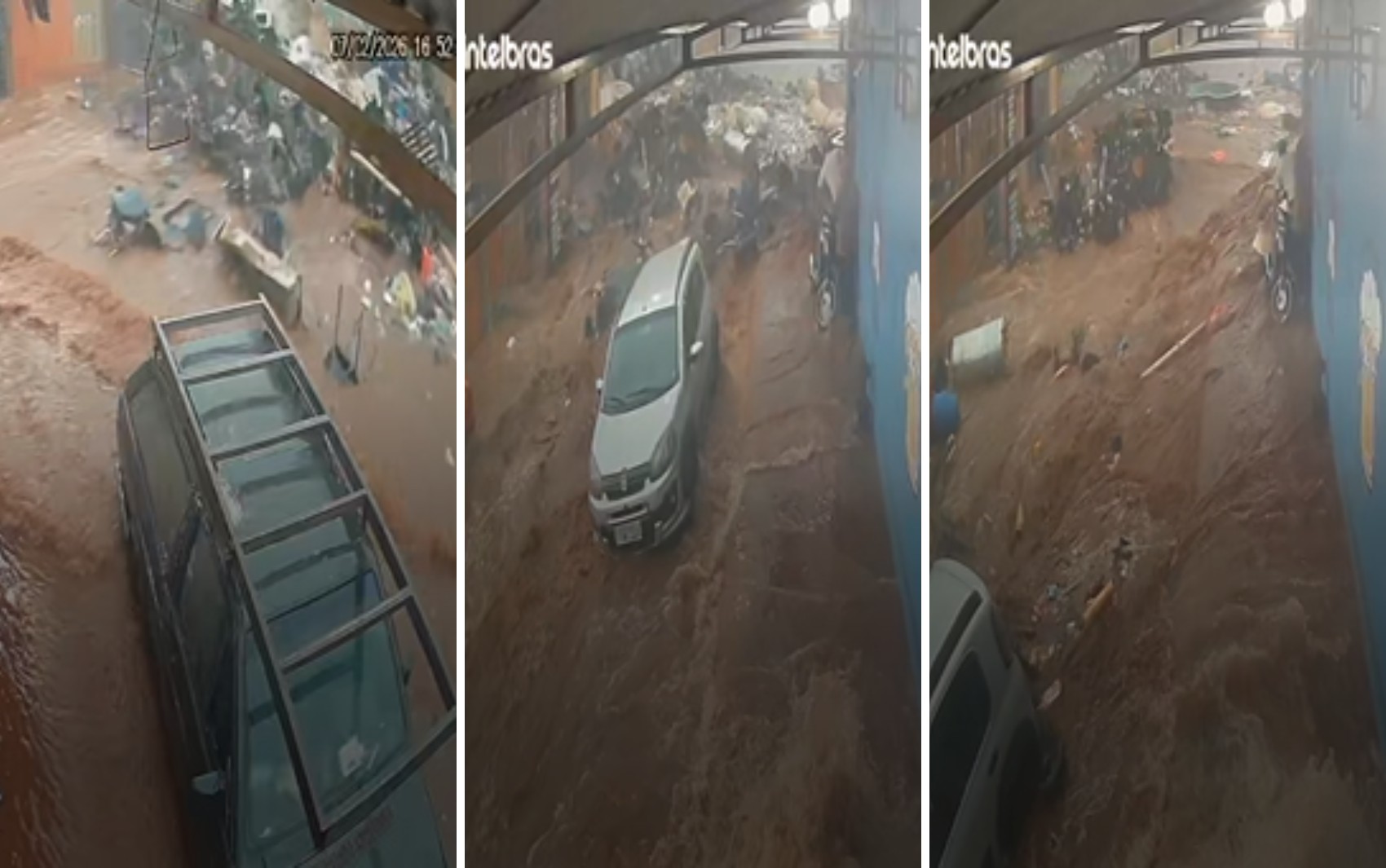 Muro desaba durante temporal em Ribeirão Preto, SP, e espalha lixo armazenado em cooperativa de reciclagem