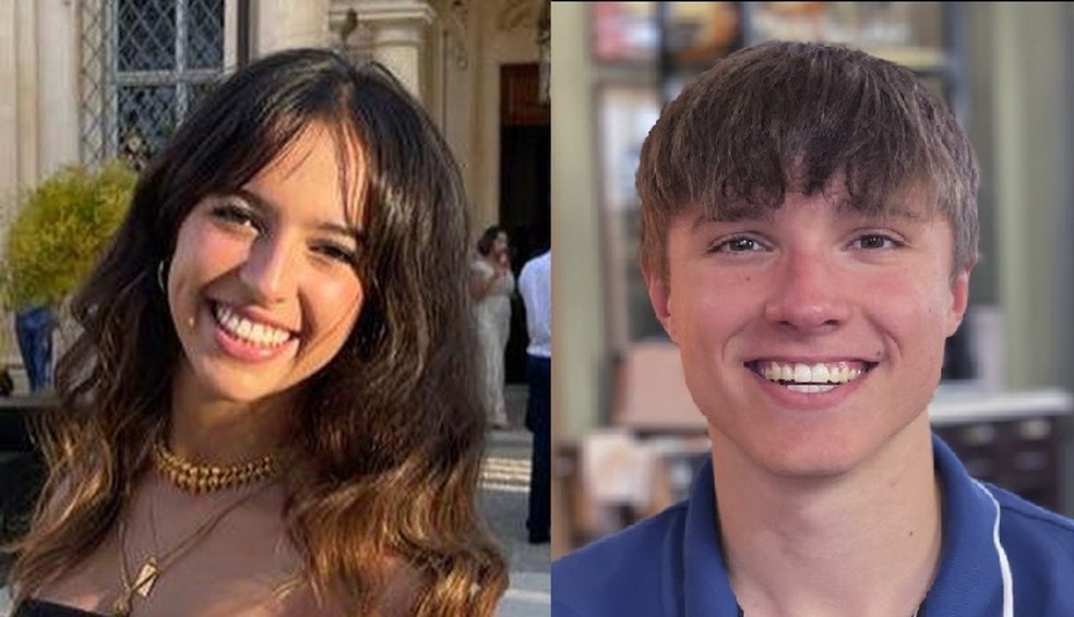 Grace Kumar (esq.) Barnaby Webber (dir.), vítimas de ataque em Nottingham, na Inglaterra — Foto: Facebook e Arquivo pessoal via AP