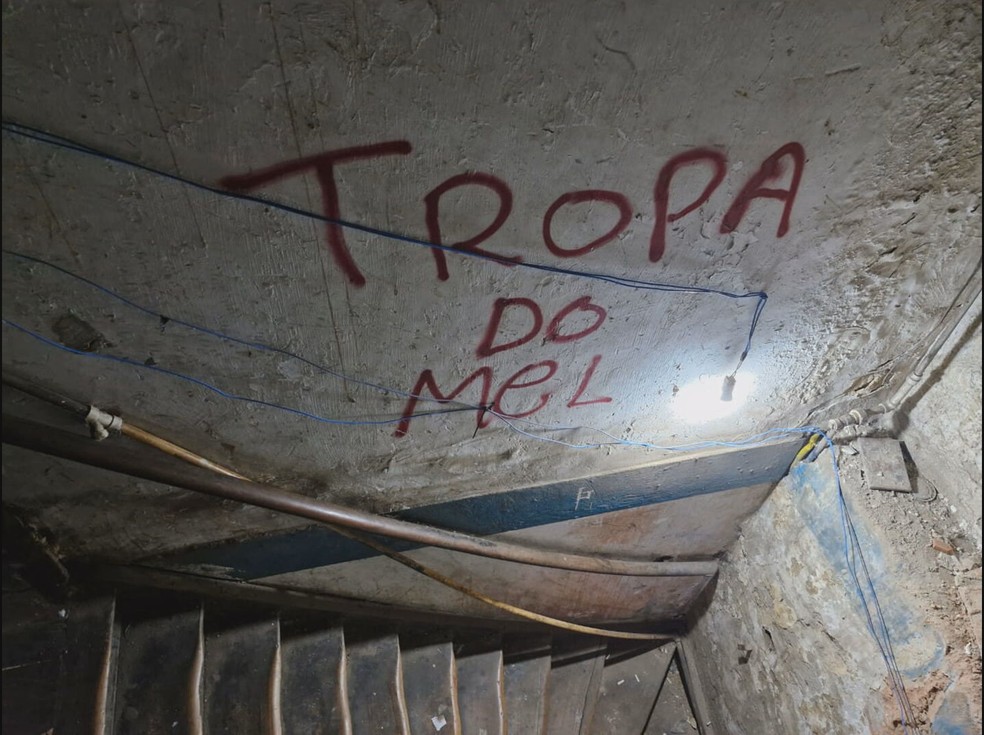 Os investigadores acreditam que o local pertence ao traficante Wilton Carlos Rabelo Quintanilha, conhecido como Abelha, uma das lideran&ccedil;as do Comando Vermelho. &mdash; Foto: Reprodu&ccedil;&atilde;o