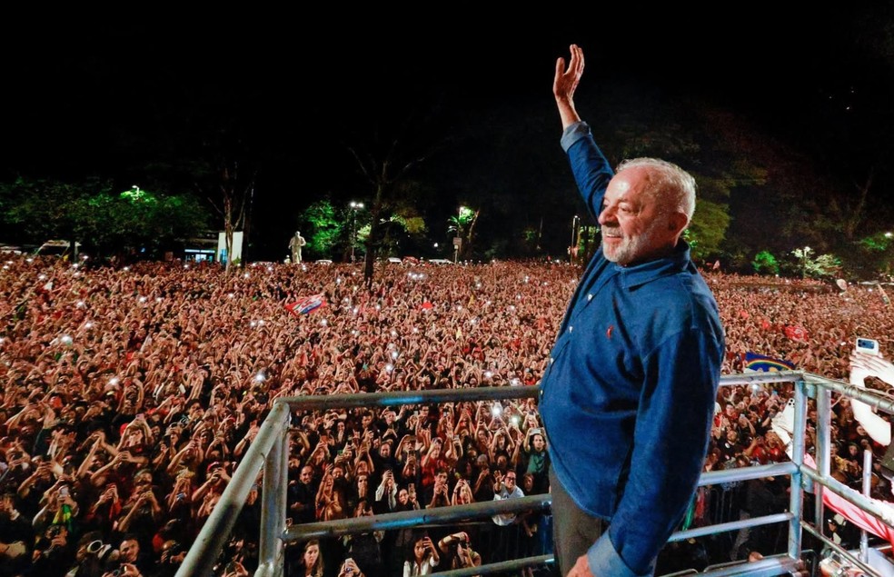 Lula na avenida Paulista. — Foto: Reprodução/X