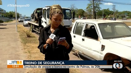 Treinamento simula ataque a banco no centro de Palmas
