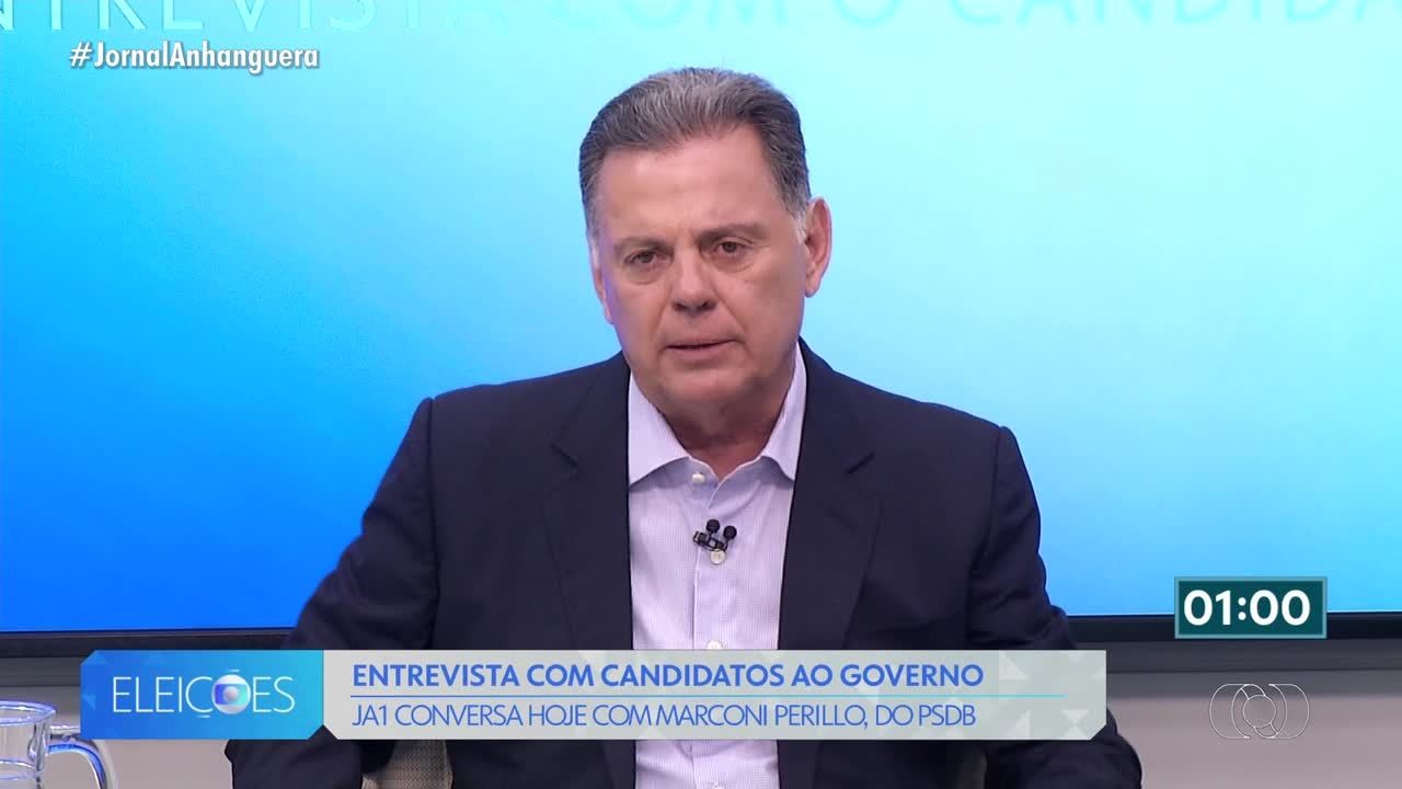 Marconi Perillo é entrevistado no Jornal Anhanguera 1ª edição