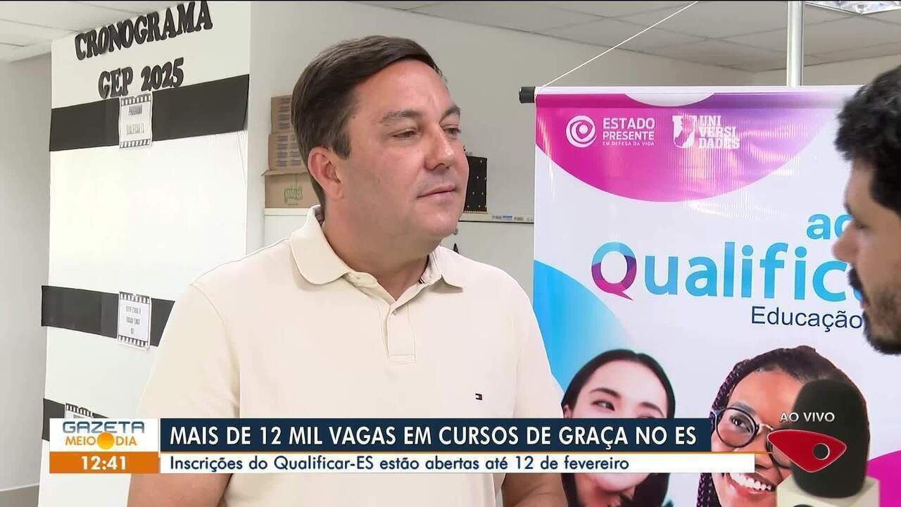 Qualificar ES tem mais de 12 mil vagas abertas em cursos gratuitos; veja como se inscrever