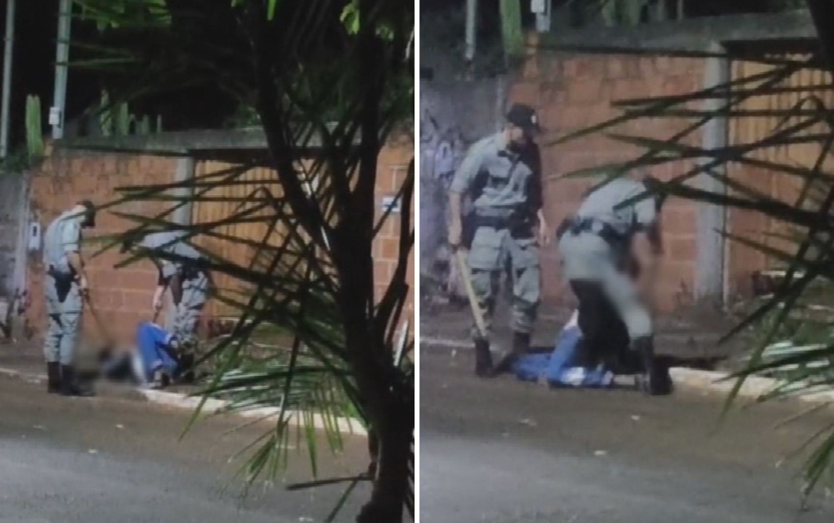 Dois policiais militares espancam homem com cassetete; vídeo