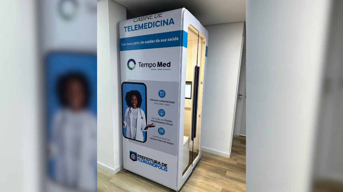 Conheça a cabine de telemedicina: Serviço está em operação desde abril em Florianópolis