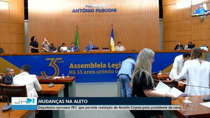 Deputados aprovam PEC que permite reeleição de Amélio Cayres para presidente da AL-TO