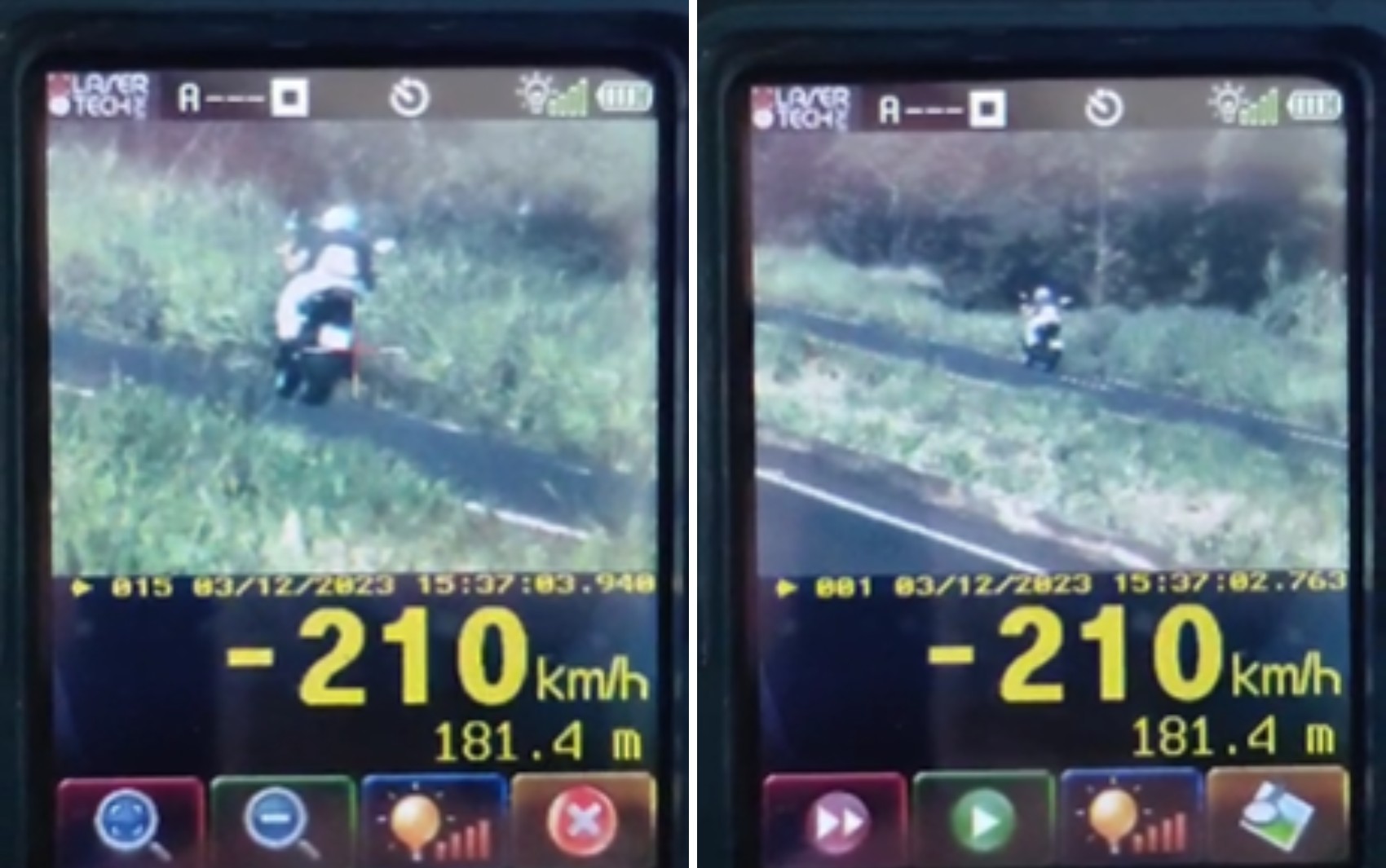 Motociclista pilota a 210 km/h na BR-060; vídeo