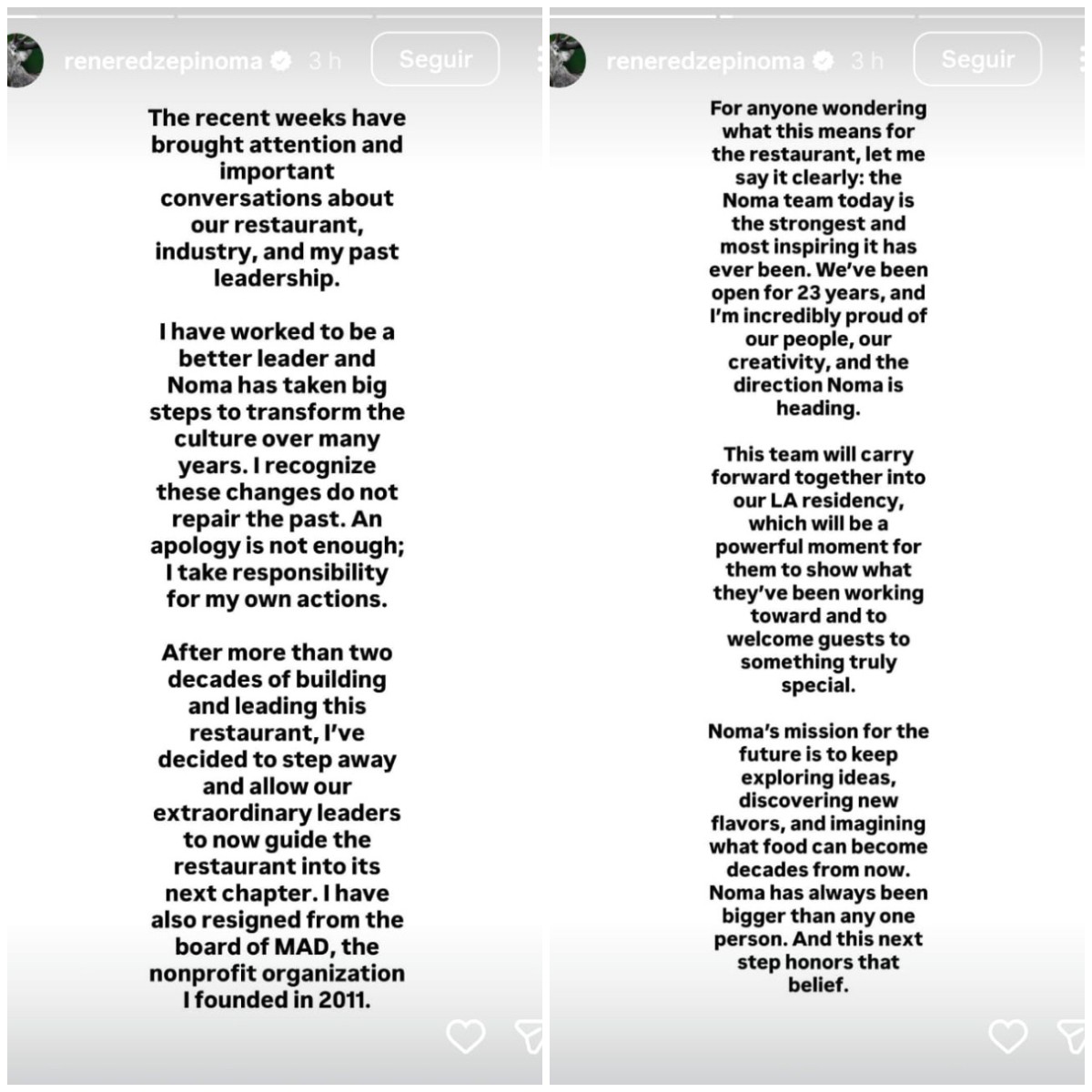 René Redzepi, chefe premiado, pede demissão após denúncias de agressões e humilhações