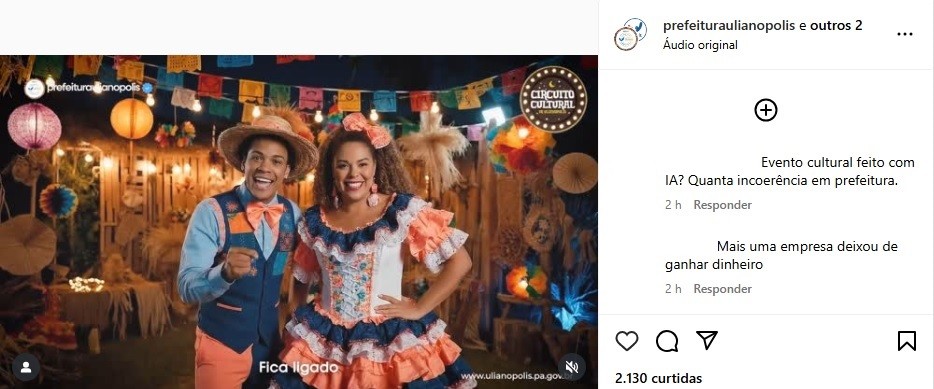 Cidade no Pará usa IA para criar vídeo de festa junina e gera controvérsia