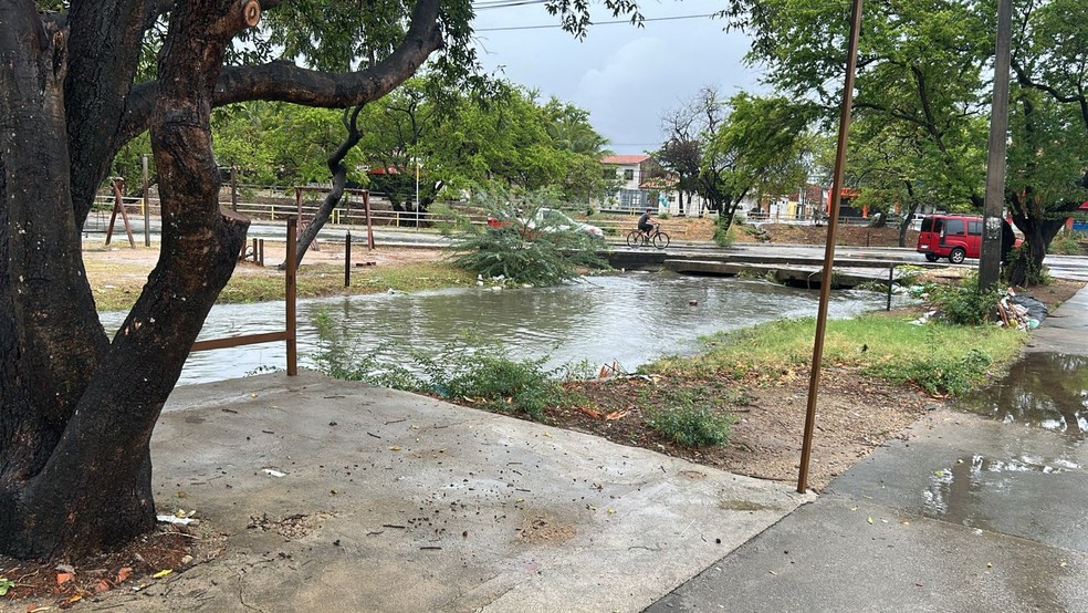 Testemunha relatou ter visto um corpo em um canal no Conjunto Ceará. — Foto: Nathally Kimberly/TV Verdes Mares