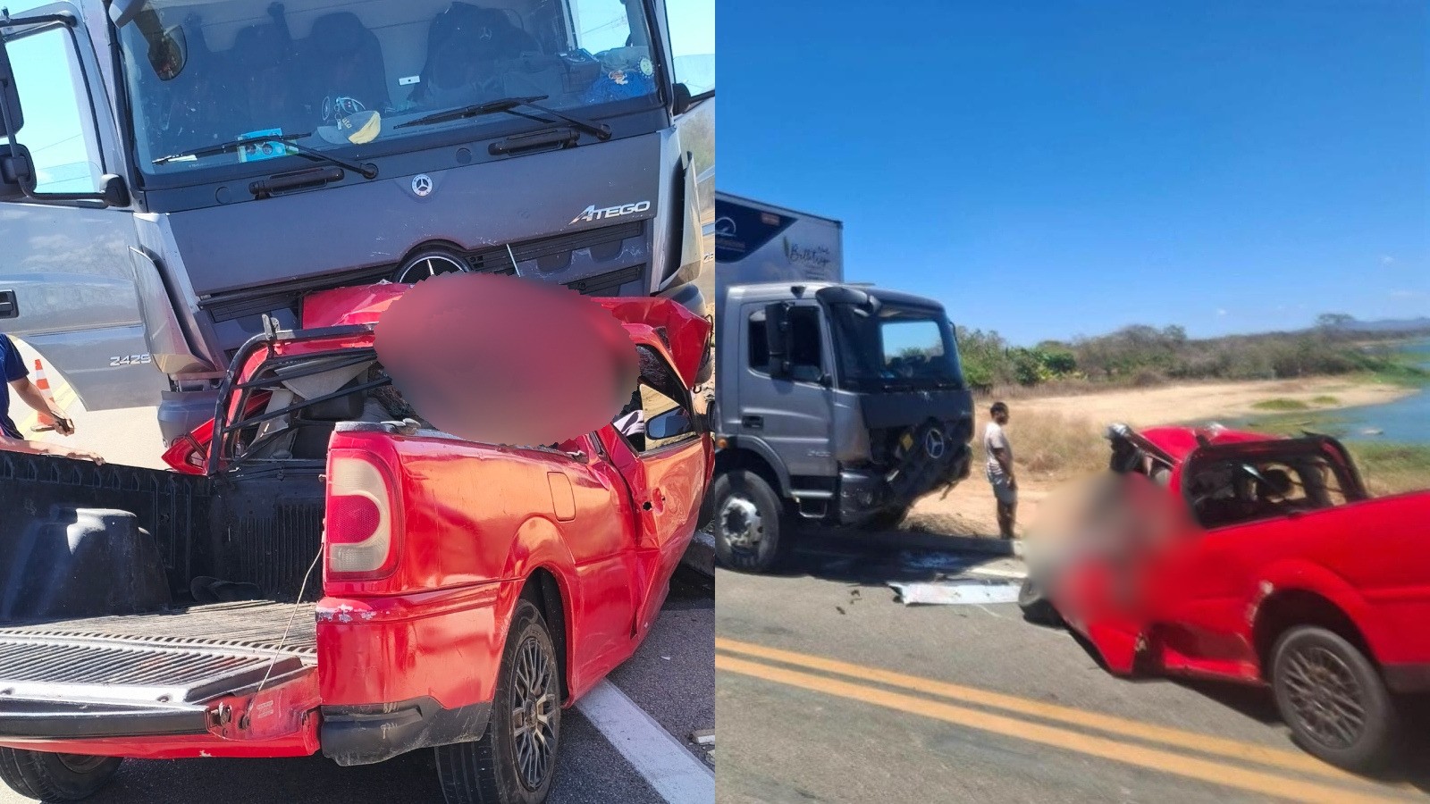 Acidente entre carro e caminhão resulta em duas mortes em Ipueiras​‌​