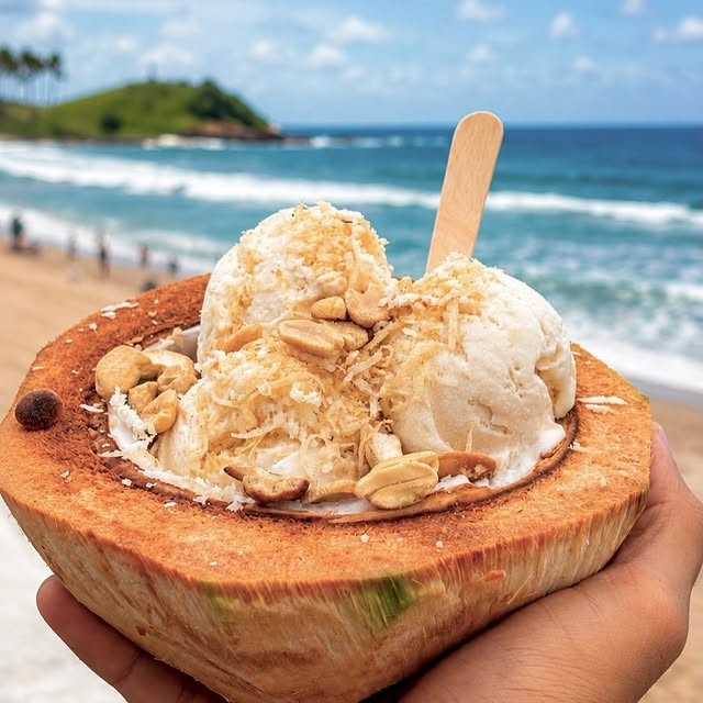 Um único sabor e filas de 1h30: entenda 'hype' por trás do sorvete no coco vendido em Salvador