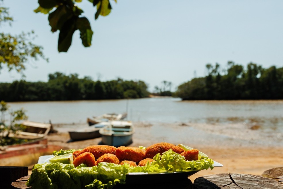 Bolinho de peixe. — Foto: Anderson Pires.