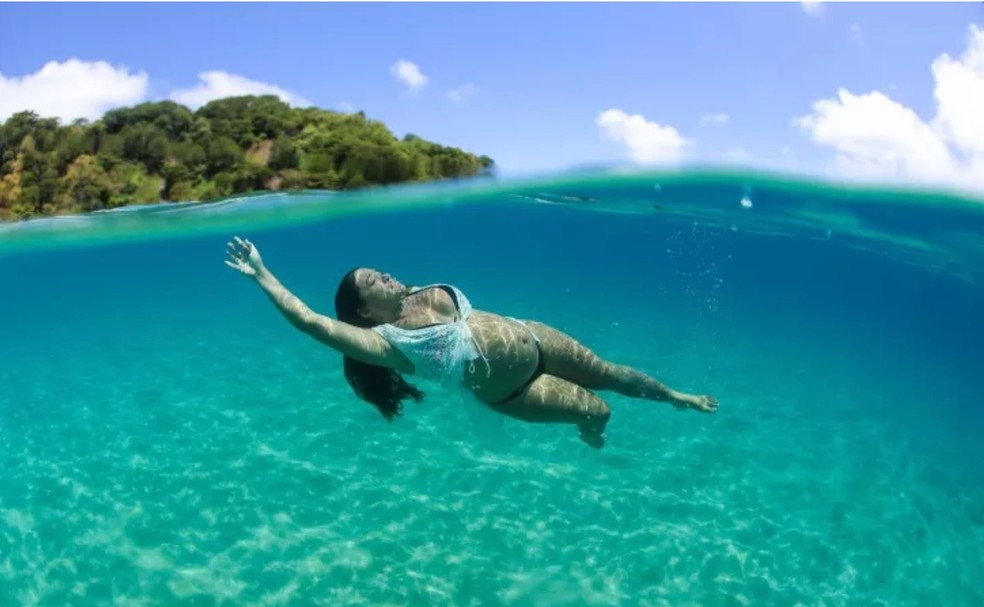 Grávidas da ilha são acompanhadas em Noronha — Foto: Michele Roth/Acervo pessoal