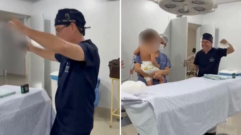 Médico dança para acalmar criança antes de cirurgia; vídeo