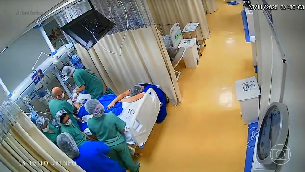 Imagens mostram Ben&iacute;cio em sala de emerg&ecirc;ncia &mdash; Foto: Reprodu&ccedil;&atilde;o/Fant&aacute;stico