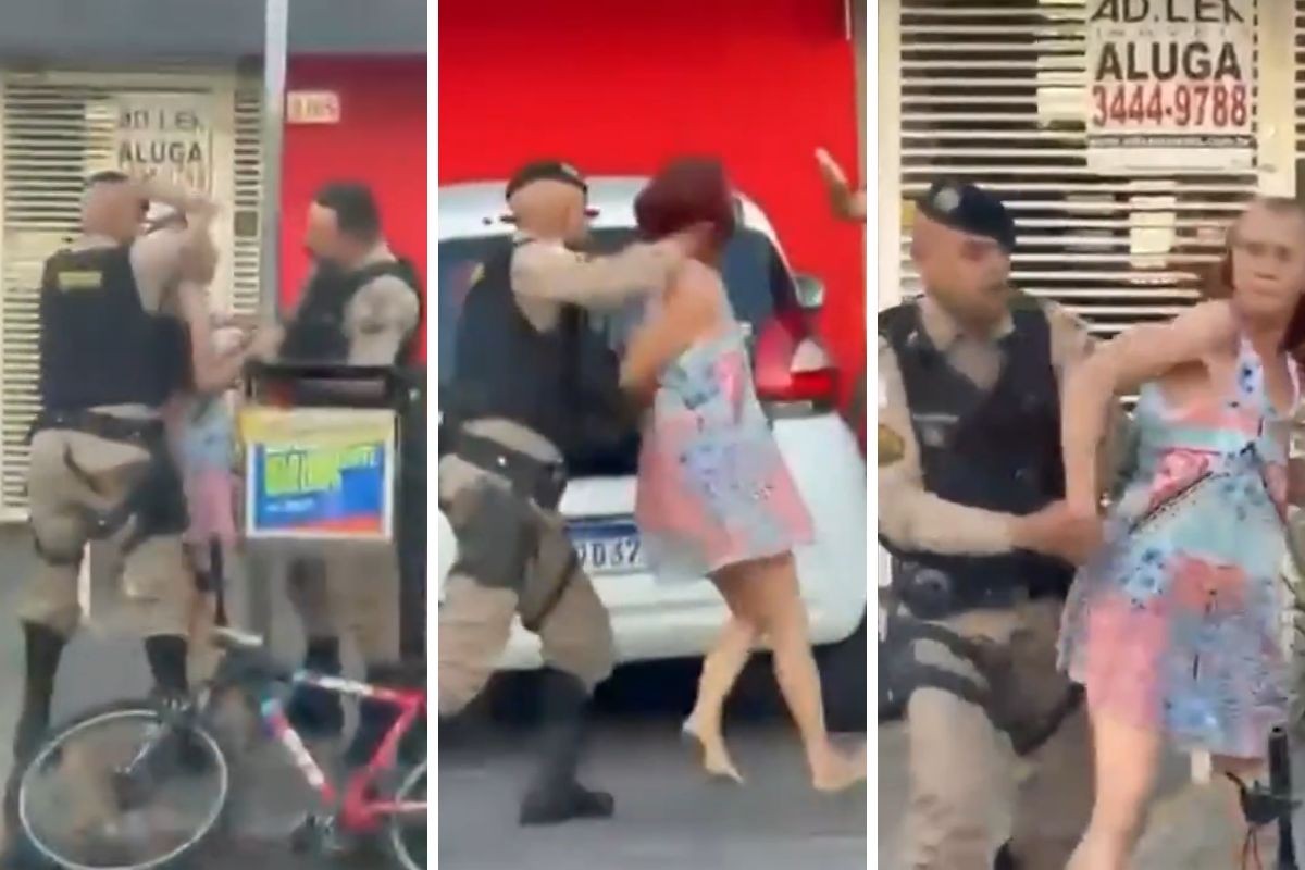 Vídeo mostra PM agredindo mulher com cotoveladas e empurrões durante abordagem em BH