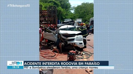 PRF e bombeiros confirmam morte de criança após acidente em rodovia de Paraíso