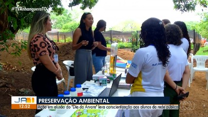 Alunos da rede pública de ensino de Palmas participam de ação em alusão ao Dia da Árvore