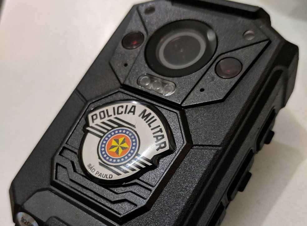 Câmera usada por policiais militares de São Paulo — Foto: Divulgação/Polícia Militar