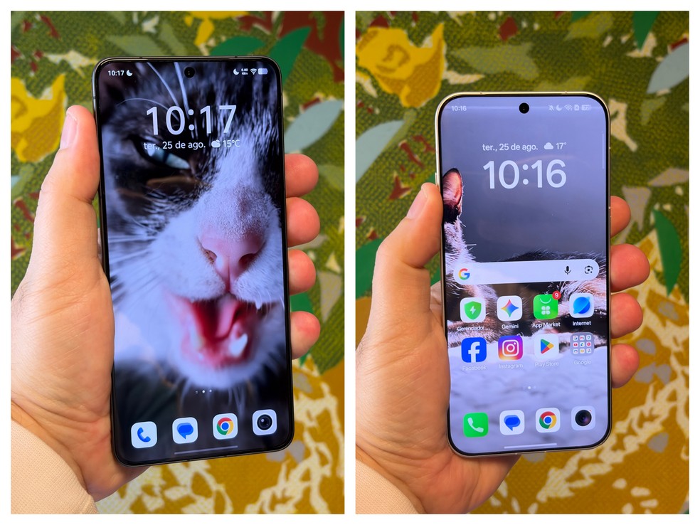 Jovi X300 Ultra (à esquerda) e Oppo Find X9 Pro (à direita) — Foto: Henrique Martin/g1