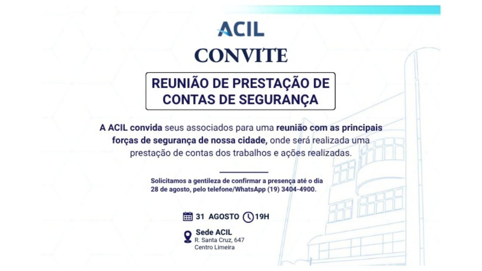 ACIL promove reunião de prestação de contas sobre segurança em Limeira