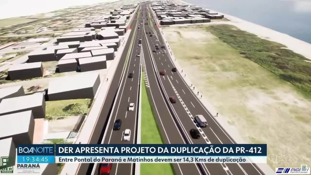DER divulga projeto de duplicação da PR-412 em Matinhos | G1