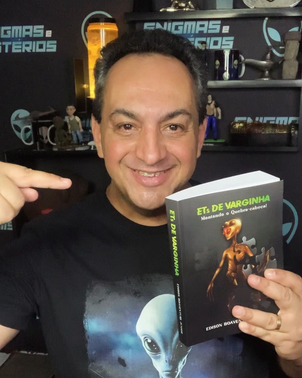 Ufólogo Edison Boaventura Jr. lança novo livro sobre o caso "ET de Varginha" — Foto: Divulgação