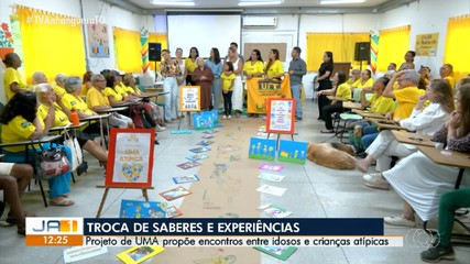 Projeto da Universidade da Maturidade realiza encontros entre idosos e crianças atípicas