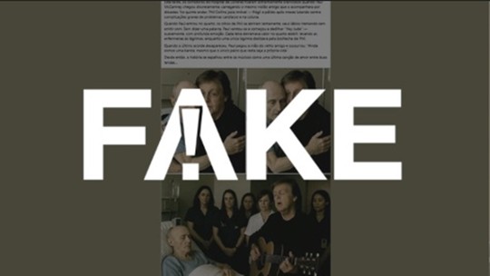 É #FAKE que fotos mostrem Paul McCartney visitando Phil Collins em hospital; imagens foram criadas com inteligência artificial - Posts virais falsos citam que o beatle tocou músicas como 'Yesterday' ou 'Hey Jude' no violão.