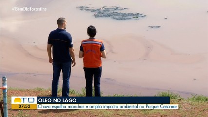 Chuva espalha mancha de óleo com descarte irregular em rio do Parque Cesamar