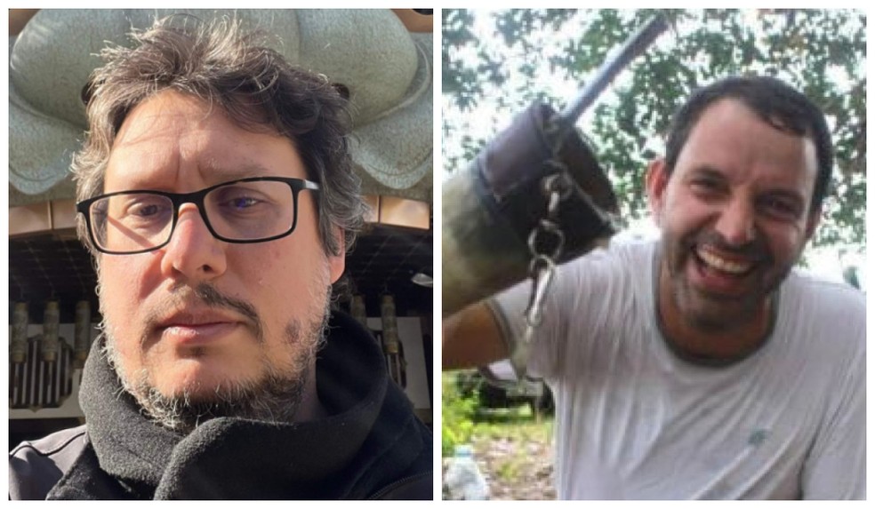 Luiz Ferraz, à esquerda, e Marcelo Pereira, à direita, vítimas do acidente — Foto: Arquivo pessoal