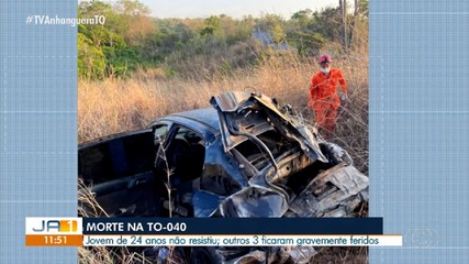 Jovem morre e outras três pessoas ficam feridas em acidente na TO-040