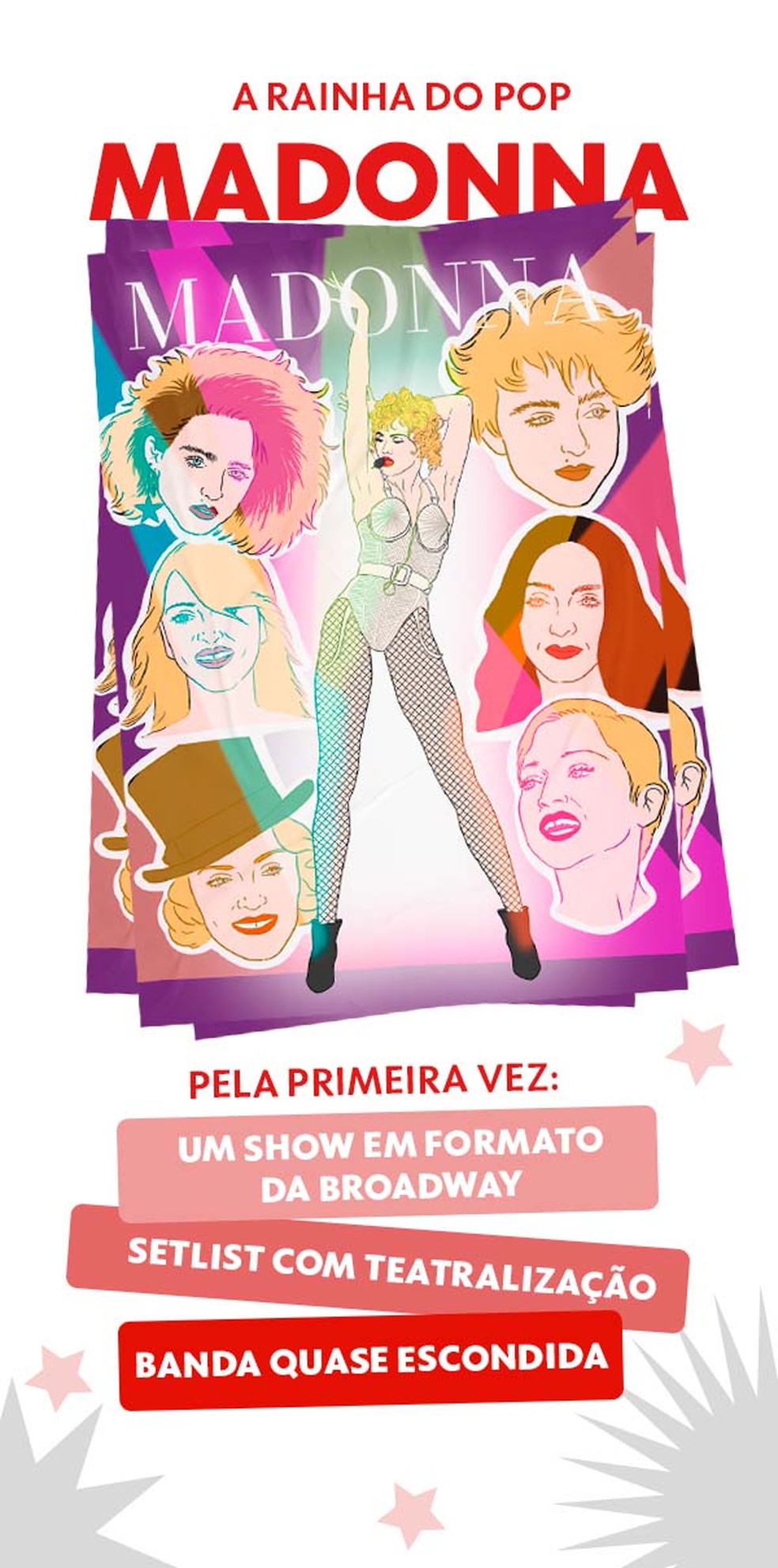 Cartaz fictício de 'Blond Ambition' — Foto: Arte g1/ Ana Moscatelli/ Barbara Miranda