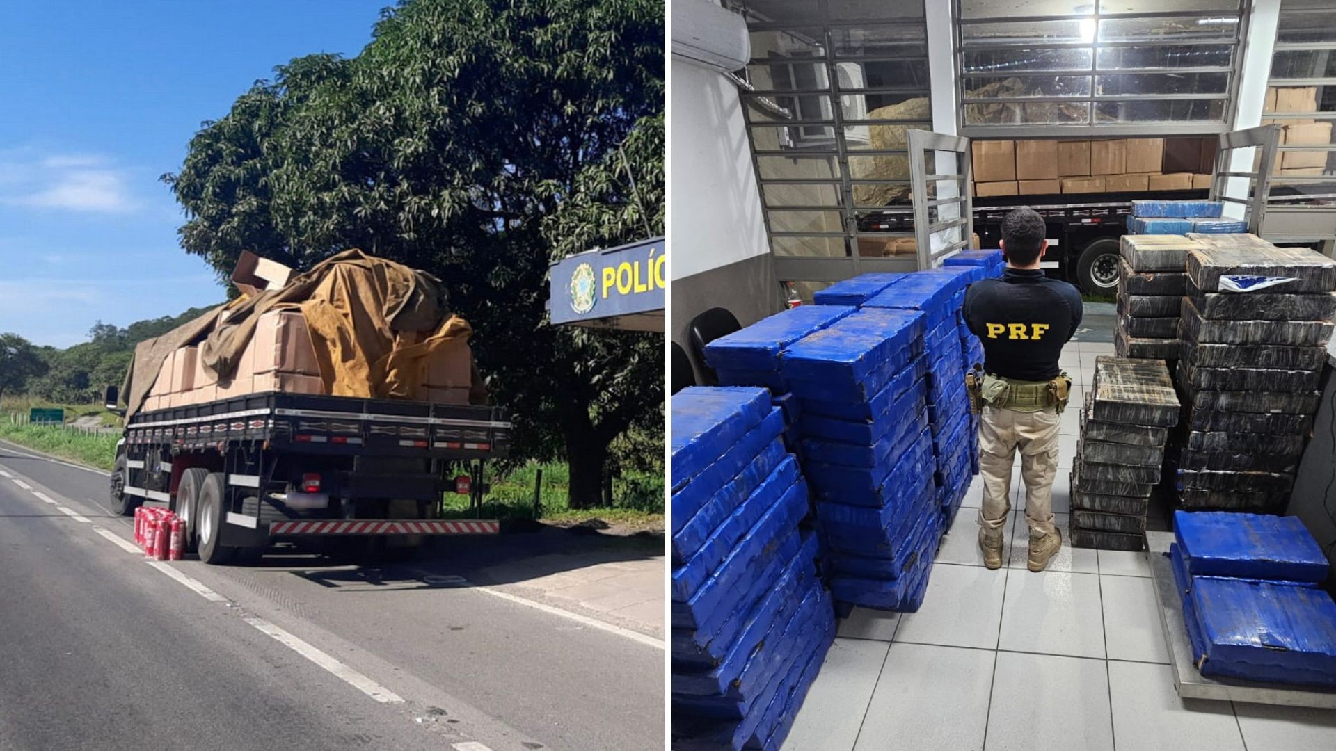 Quase 3 toneladas de maconha são escondidas em extintores dentro de caminhão em SP; motorista é preso