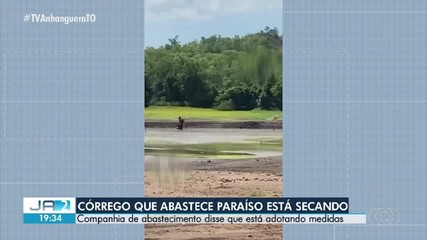 Córrego que abastece Paraíso do Tocantins tem nível reduzido