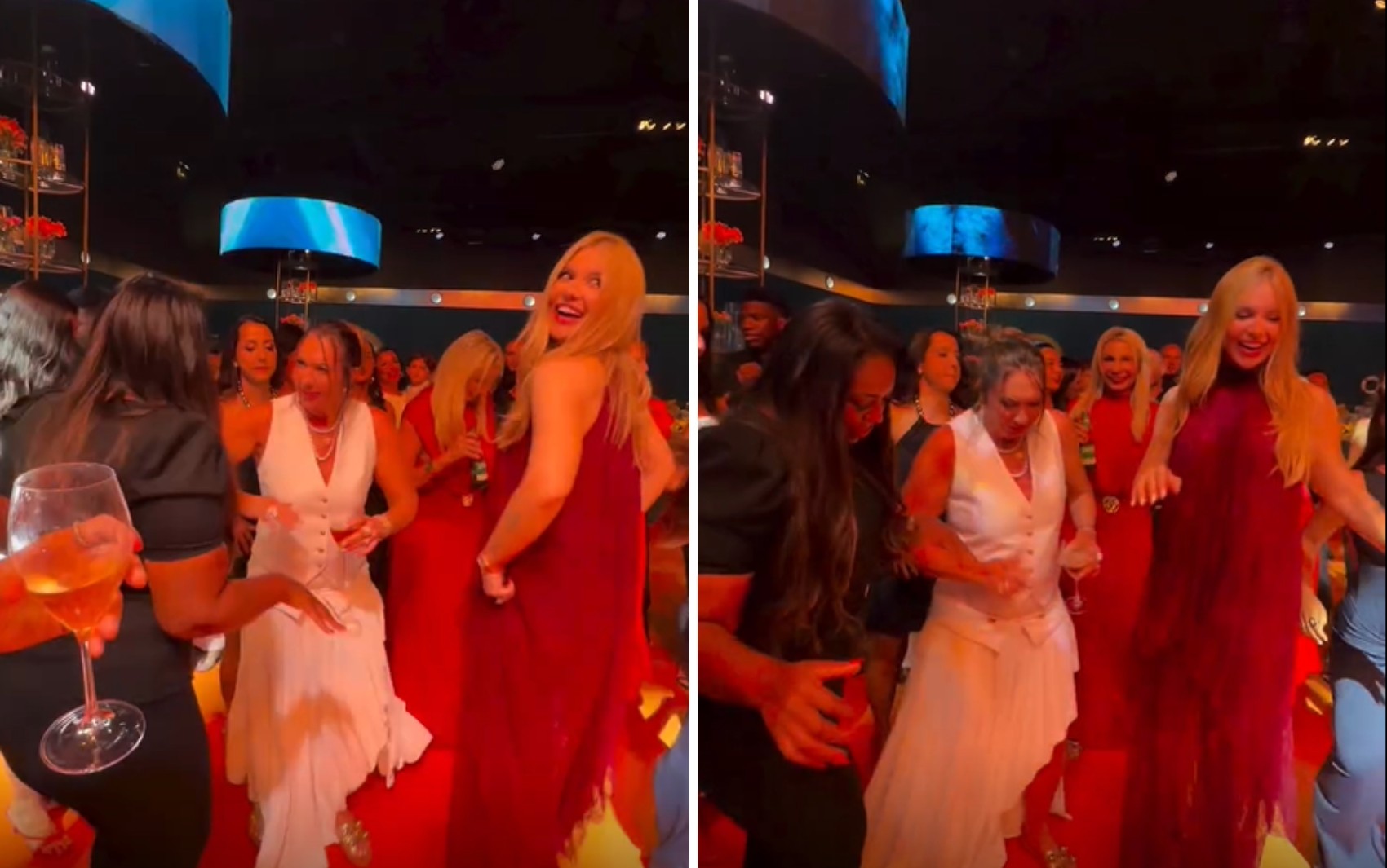 Mãe de Virginia dança com a mãe de Vini JR. em sua festa de aniversário